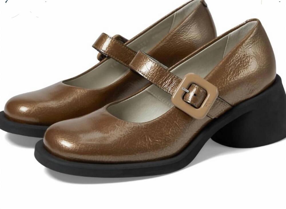 NEW FLY LONDON women's leather buckle shoes in taupe